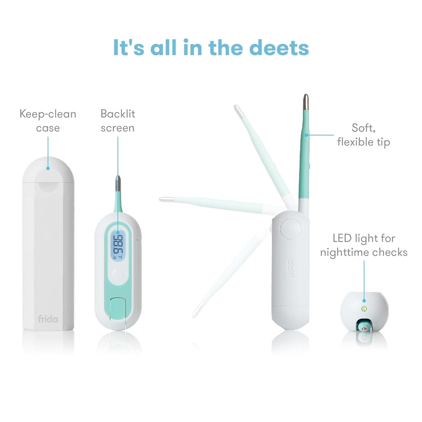 Digital 3-in-1 FridaBaby Thermometer: Accurate Fever Detection for Babies & Kids (Rectal, Axillary, Oral)