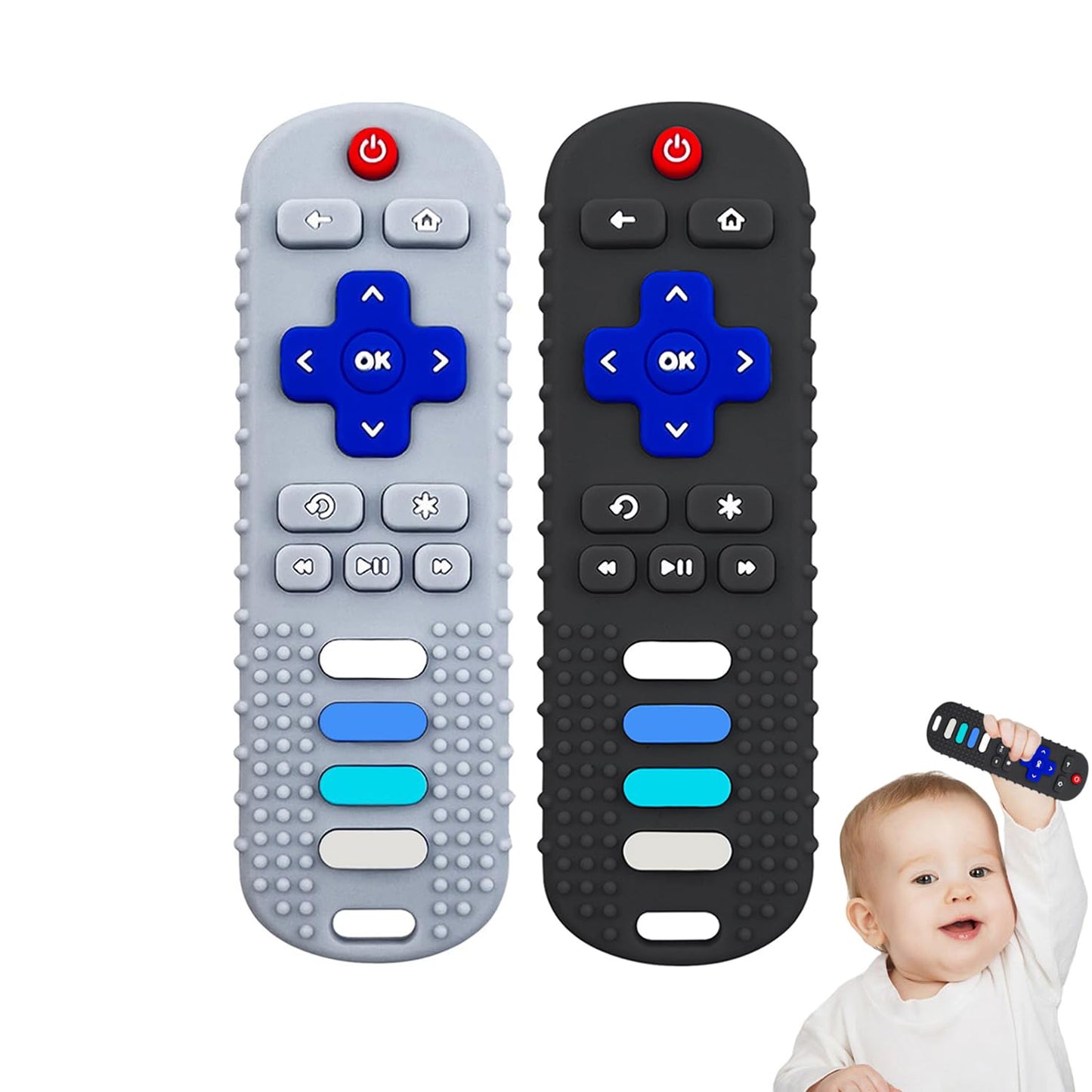Best Silicone Teething Mitts: Remote-Controlled, Bath-Safe for Babies 3-12 Mos. Essential Toy Kit