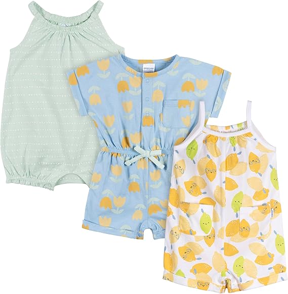 3-Piece Baby Girl's Branded Onesie Set