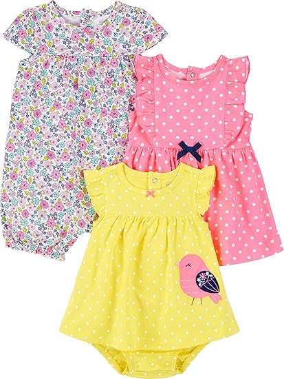 Carter's 3-Piece Sunsuit & Dress Set: Simple Joys for Baby Girl