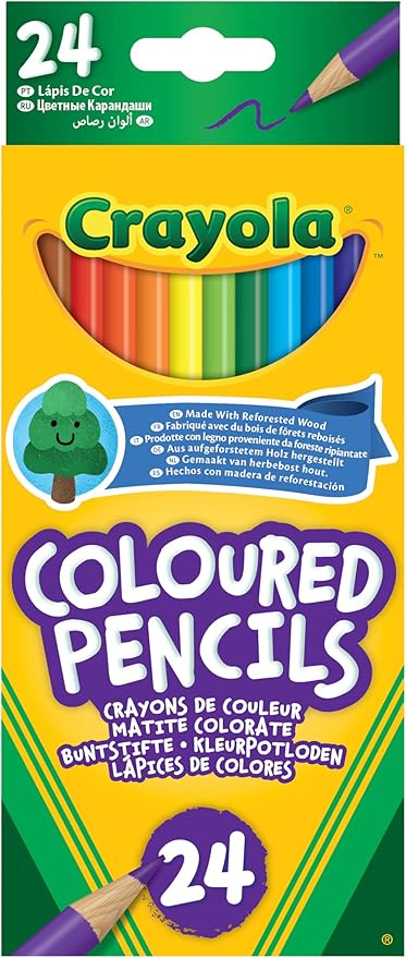 Crayola Colouring Pencils - Assorted Colours (Pack of 12) | A Must-Have for All Kids Arts & Crafts Sets | Ideal for Kids Aged 3+