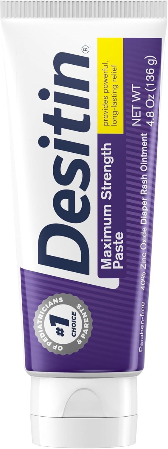 Max Strength Desitin Diaper Rash Cream, Purple, 1 oz (J&J048975) - Trusted Relief for Sensitive Skin