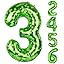 40inch Pixel Miner Green Themed Giant Balloons, Metallic Paper Balloons, Numerical Balloon Set (1-9) for Anniversary Decorations.