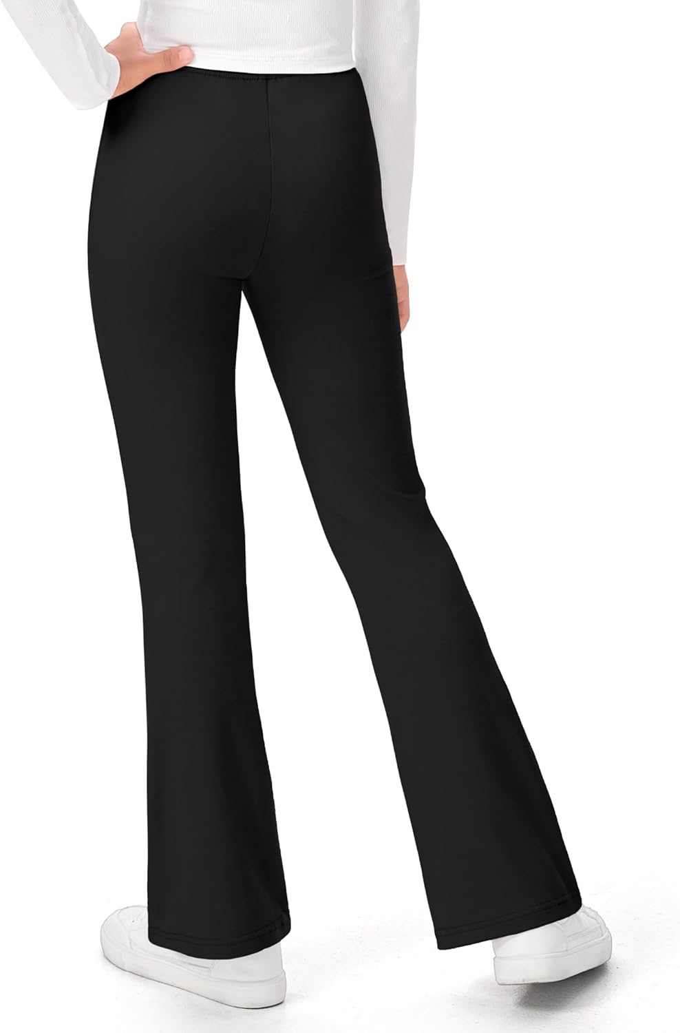 KEREDA 3 Pack School Uniform Pants for Girls Flare Leggings Bell Bottoms Trendy Clothes for Teen Girls Kids