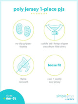 Simple Joys by Carters Baby and Toddler Girls 3 Pack Loose Fit Polyester Jersey Footed Pajamas