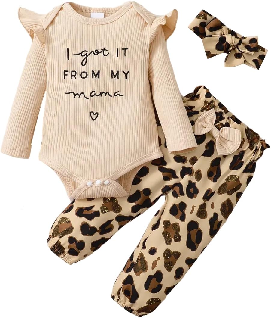 Premium Baby Essentials: Long-Sleeve Jumpsuit with Ruffles, Floral Pants, & Headband Set