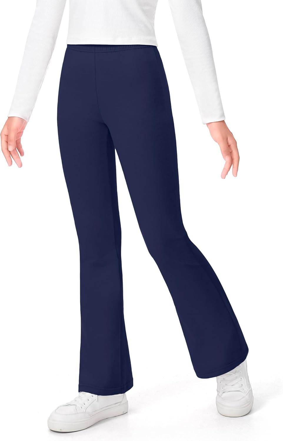 KEREDA 3 Pack School Uniform Pants for Girls Flare Leggings Bell Bottoms Trendy Clothes for Teen Girls Kids