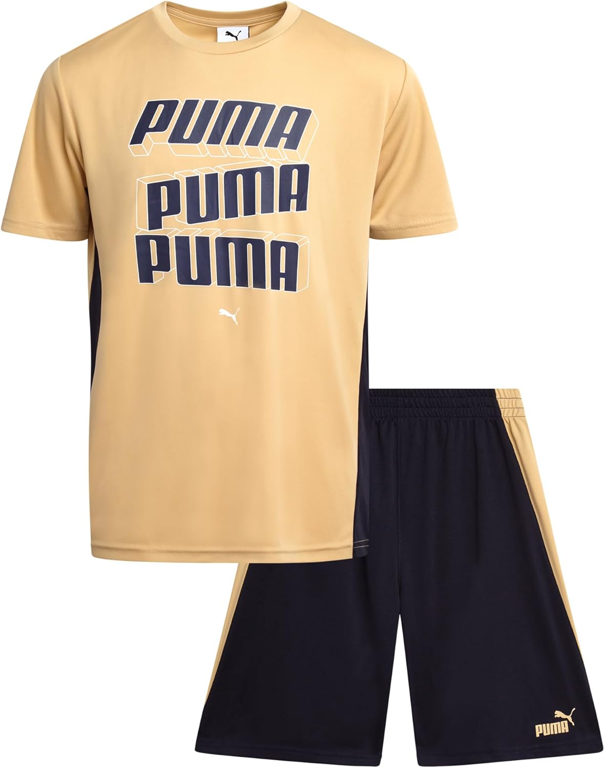 PUMA Kids' 2-Piece Dry Fit Athletic Top & Shorts Set: Performance Gym wear