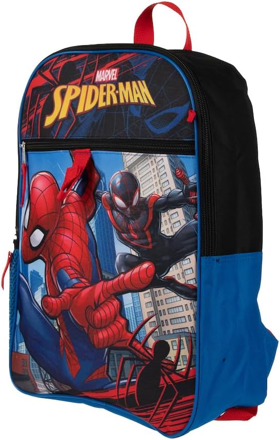 Marvel Spiderman Backpack Set: 5 or 6-Piece, Vibrant Multi-Color, Modern Design