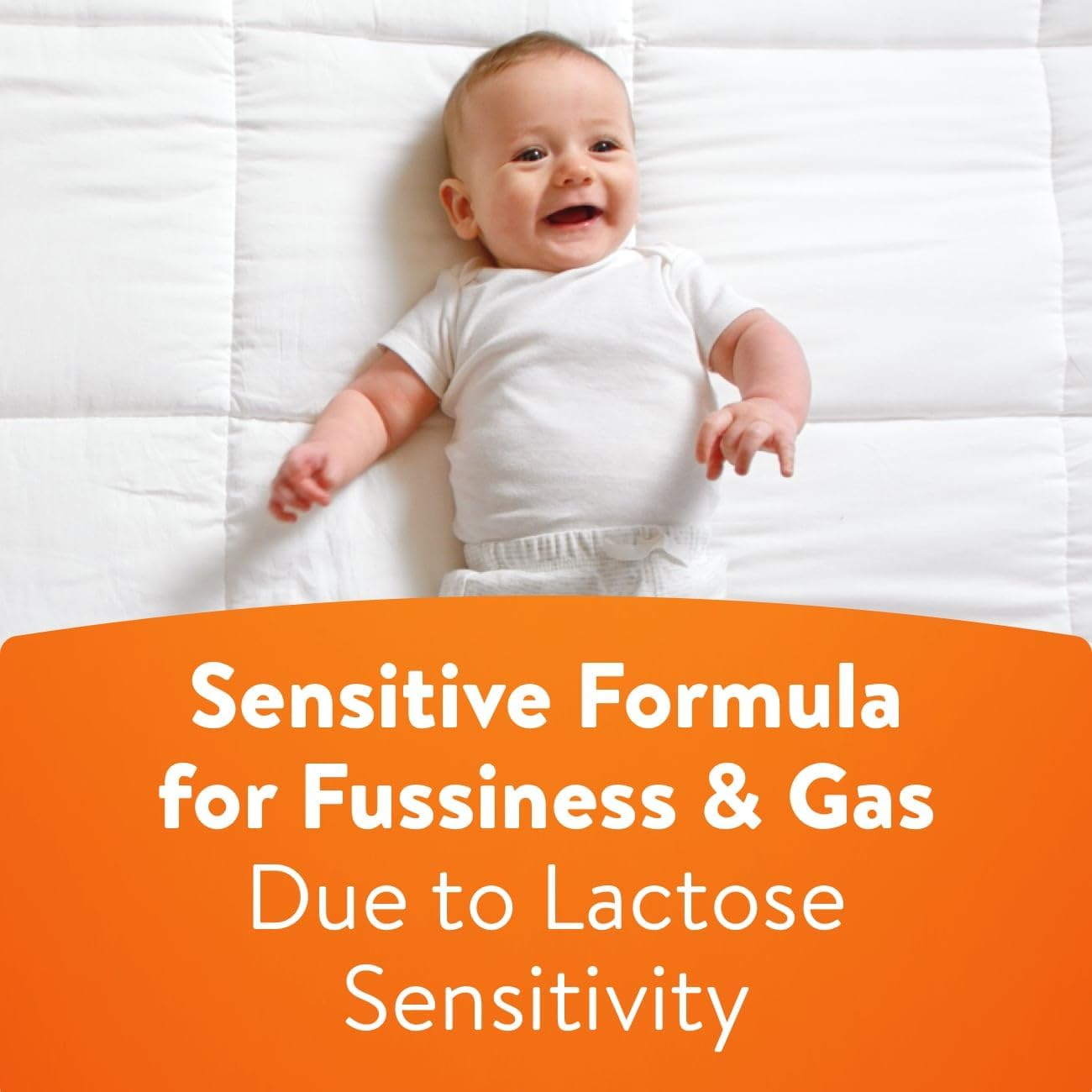 Similac Sensitive Infant Formula: 360 Total Care for Gas & Fussiness from Lactose Sensitivity. Includes 5 Prebiotic HMOs, No GMOs. 20.1 oz Powder Can.