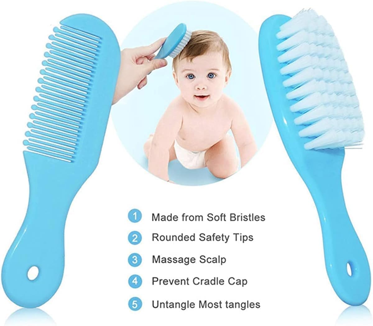 Premium Baby Care Kit: Safety Hairbrush, Trimmer, Nasal Aspirator | Essential Grooming Set for Newborn Girls & Boys