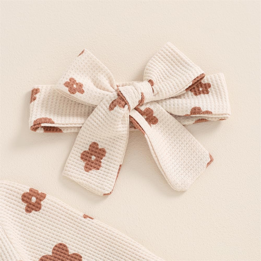 Newborn Baby Girl Fall Winter Outfits Clothes Knit Jumpsuit Ruffle Romper Newborn Coming Home Outfit for Baby Girl