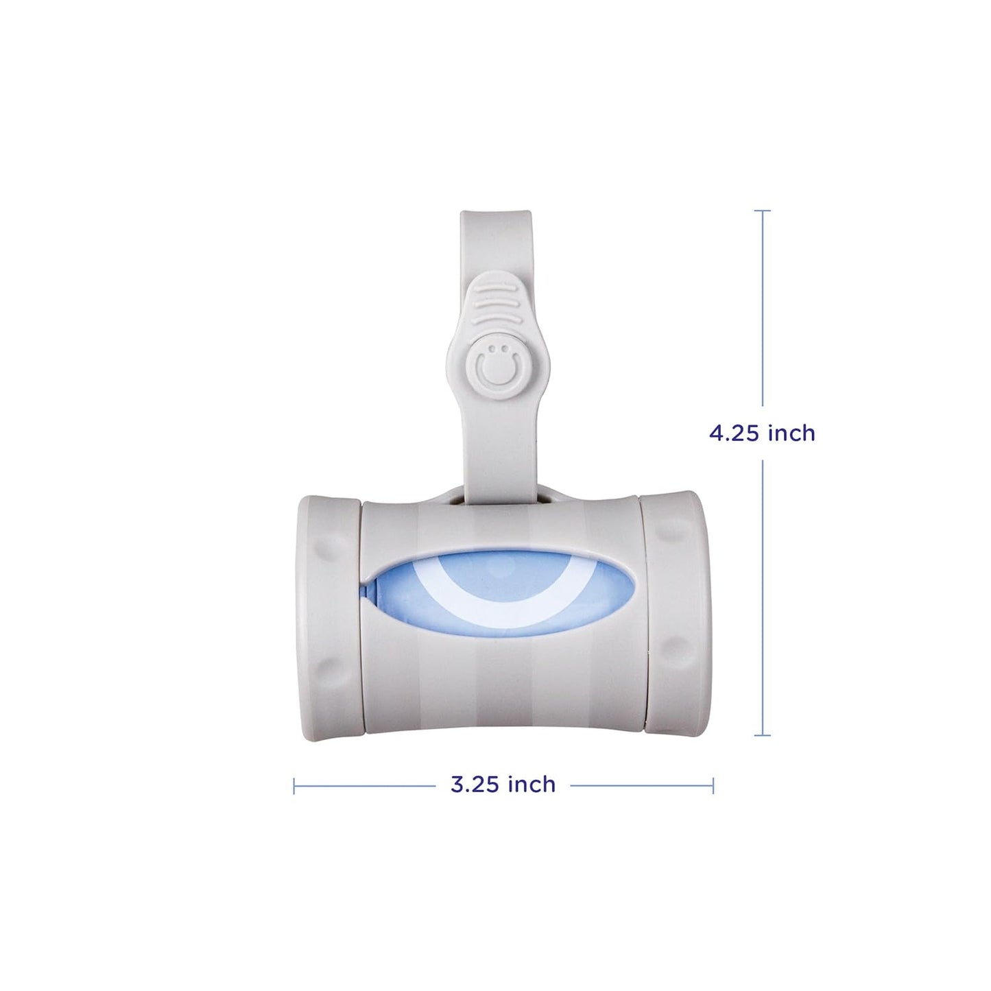 Ubbi Retractable On the Go Bag Dispenser for Travel, Diaper Bag Accessory Must Have for Newborn, Helpful Item, Baby Gift, Lavender Scented, Gray