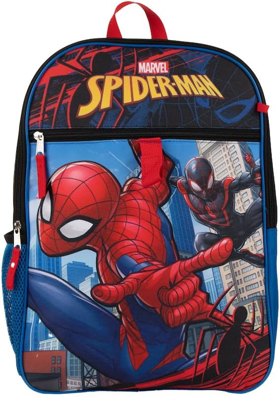 Marvel Spiderman Backpack Set: 5 or 6-Piece, Vibrant Multi-Color, Modern Design