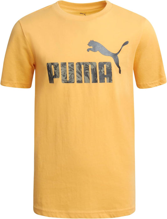 PUMA Boys T-Shirt - Cat Logo T-Shirt for Boys - Athletic Crewneck Short Sleeve Tee (S-XL)