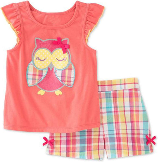 Summer Outfit for Toddler Girls: Bumeex Set with Cotton Top & Shorts