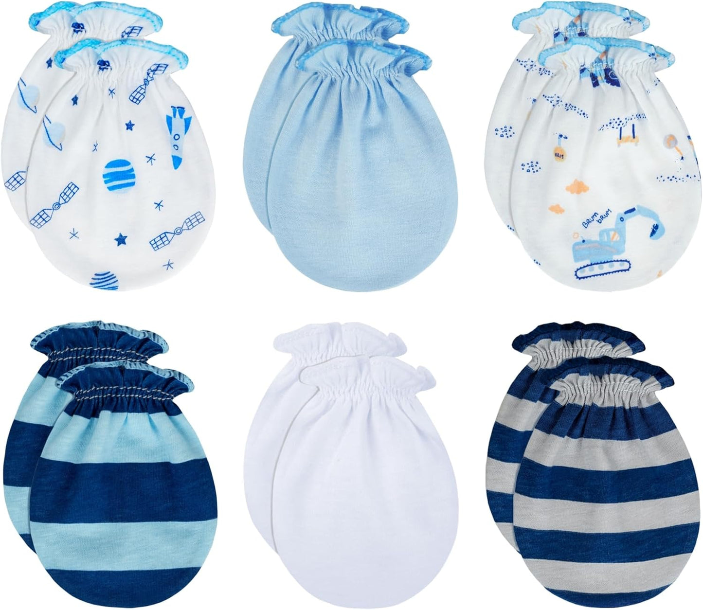 Premium Cotton Scratch-Resistant Hats for Newborns - RATIVE Brand, 0-6 Months
