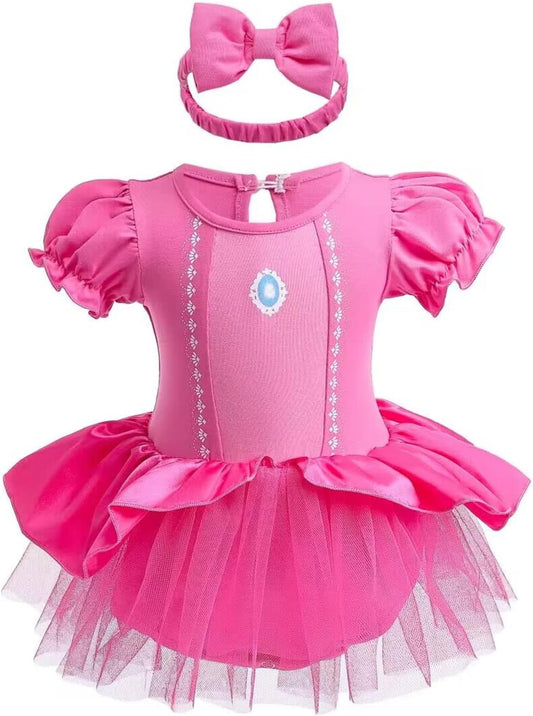 Princess Costumes Bodysuit Outfit for Baby Infant Romper Jumpsuit with Headband