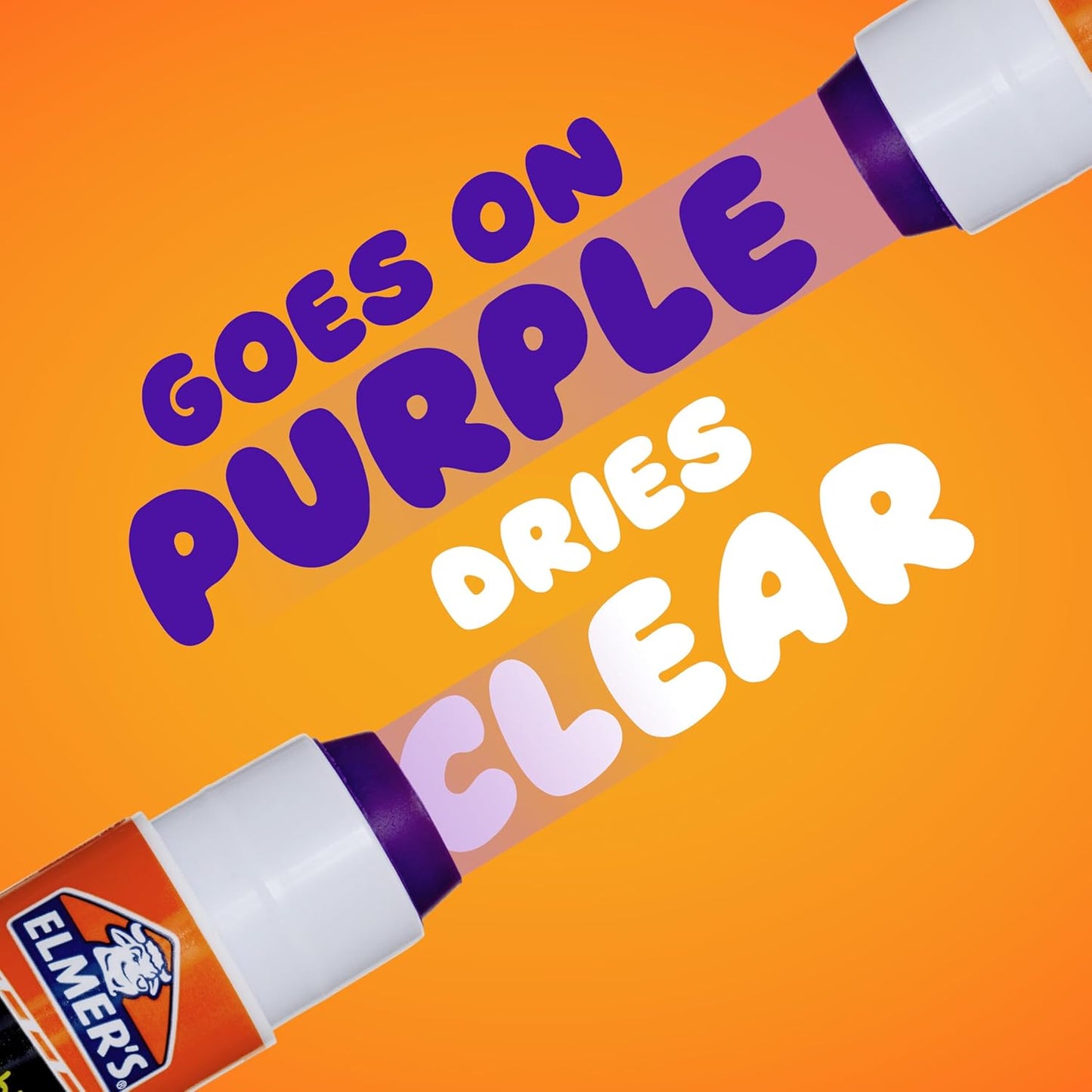 Elmer's Disappearing Purple School Glue Sticks Washable 22 Grams 3 Count