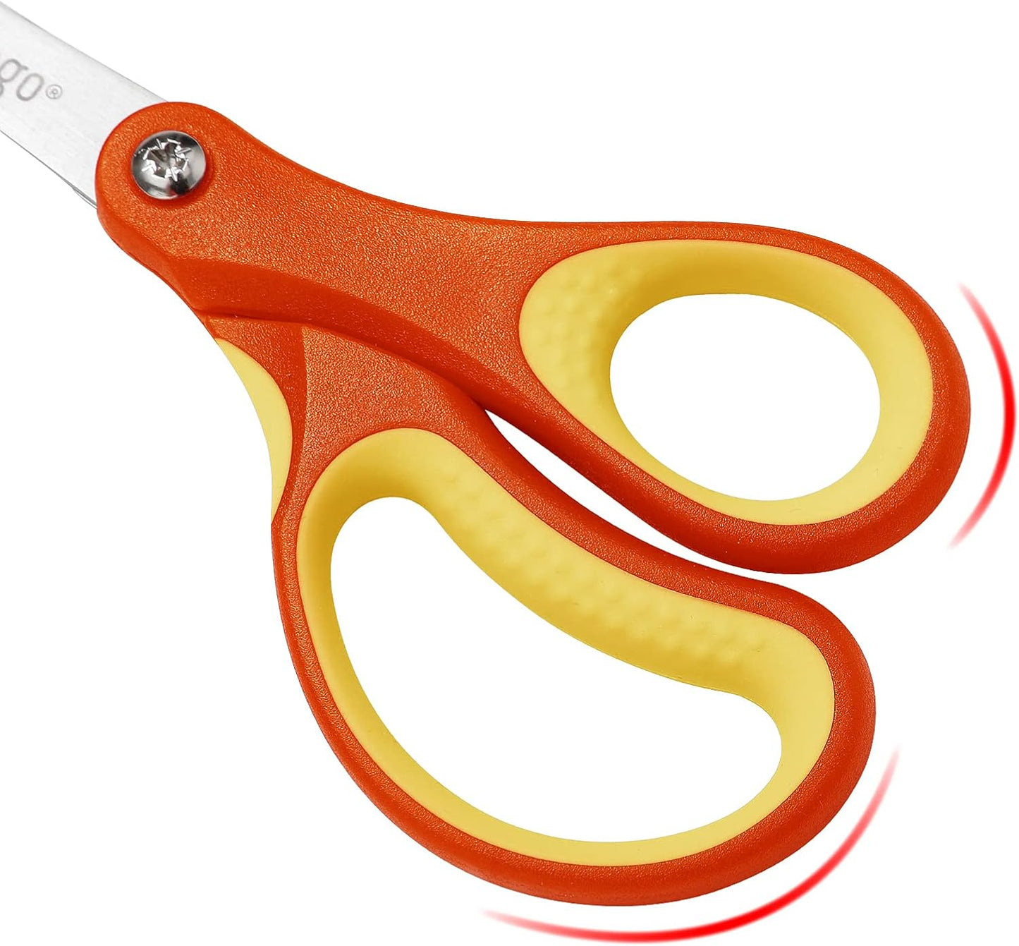 LIVINGO 3-Piece Kids' 5" Scissors Set: Left/Right Handed, Stainless Steel, with Safety Covers, Pre-K Manualide Supplies"