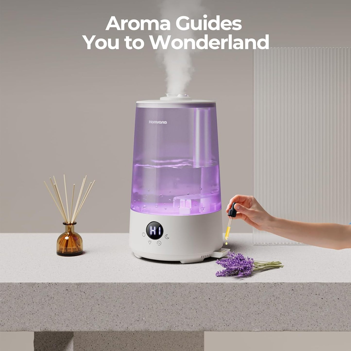 Premium 3.6L Cool Mist Humidifier: 34-Hour Run Time, Ultra-Quiet 16dB, Ideal for Baby Rooms & Aroma Therapy