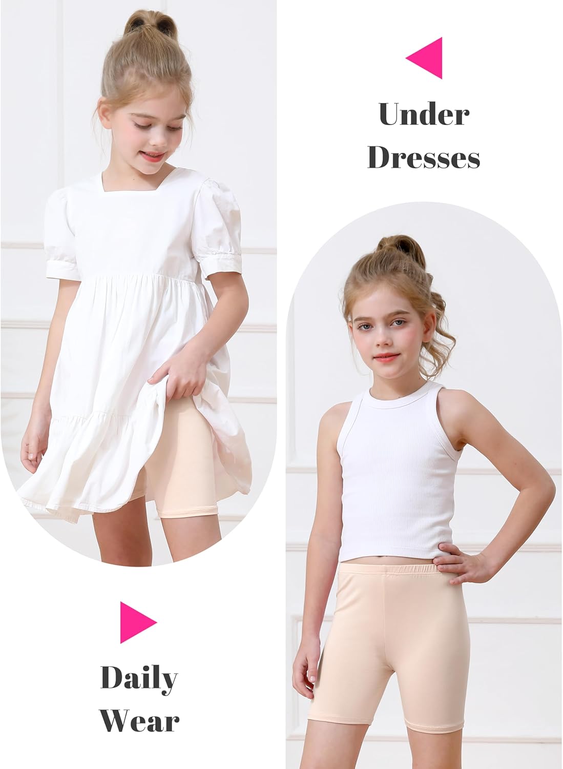 Girls' 6-Pack Cycling Shorts Set, Summer Clothing, Vibrant Multicolor