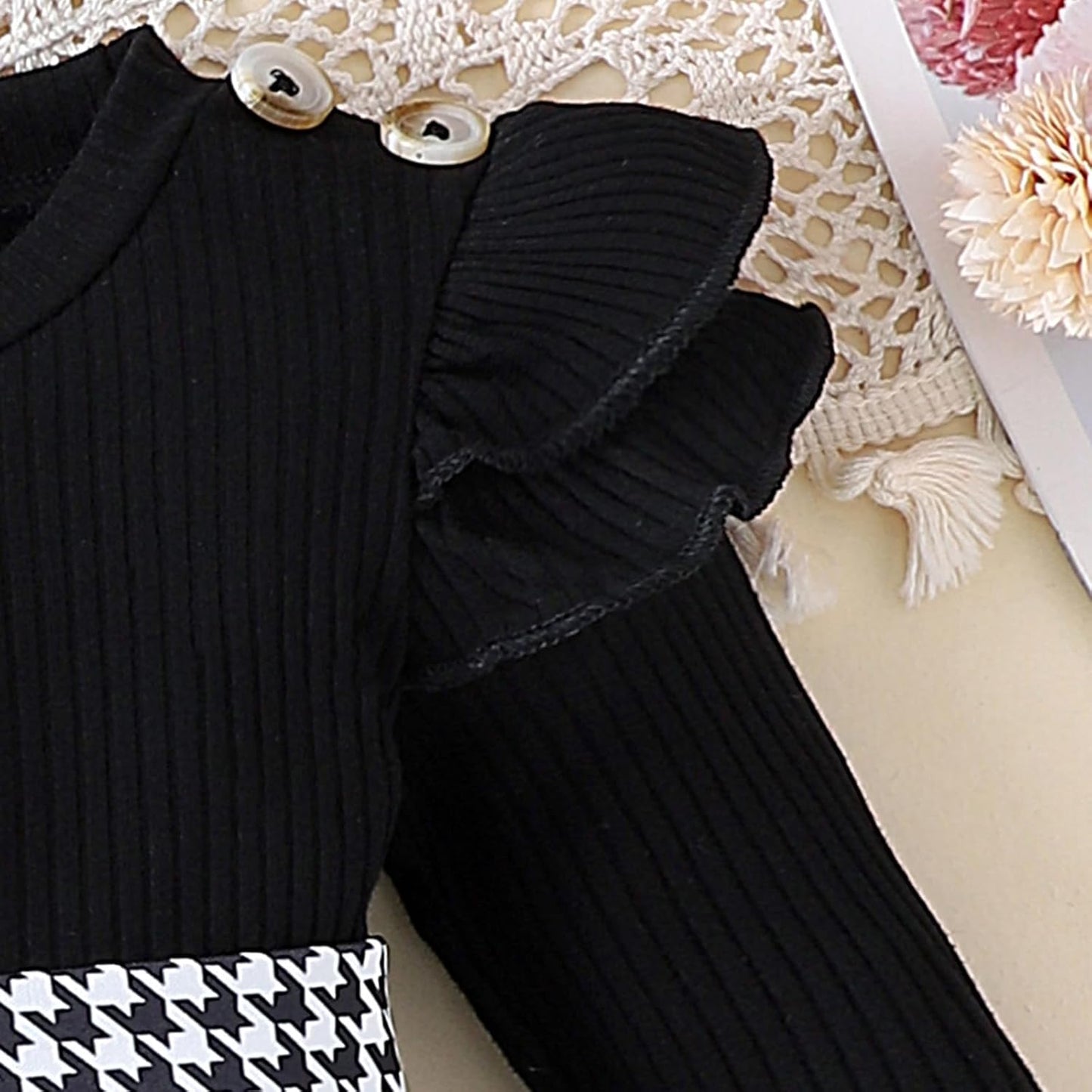 Giraropa Baby Girl Fall Winter Clothes Long Sleeve Romper Dress + Socks + Headband Newborn Infant Cute Casual Outfits