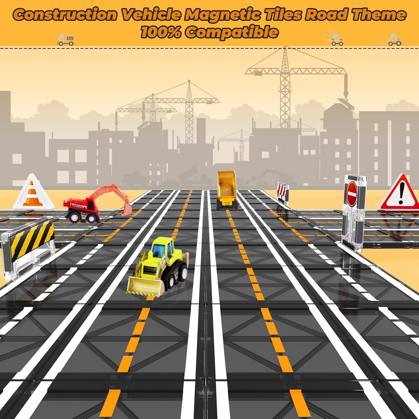 Magnetic Tiles Building Set: Montessori-Inspired, Ages 3-5, Educational Construction Toy for Kids