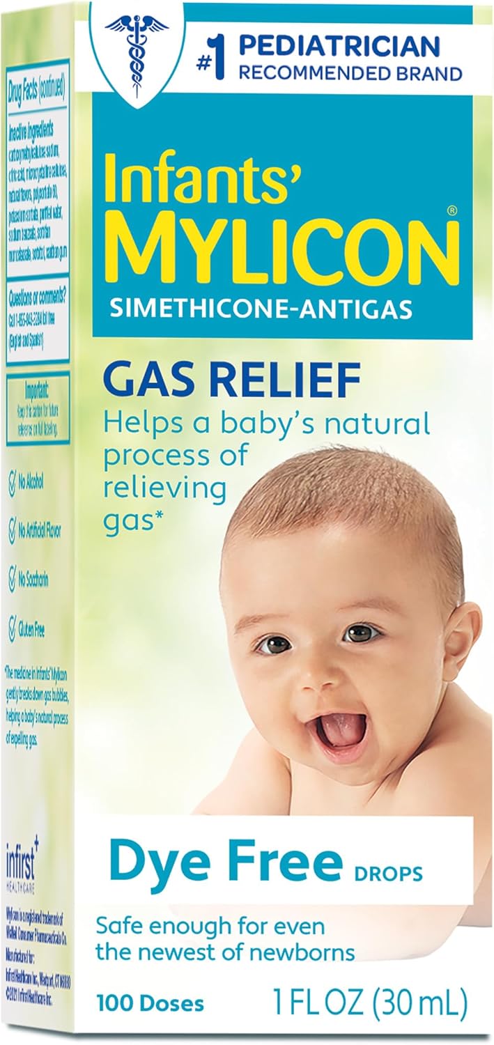 Mylicon Baby Drops for Gas Relief, Original Formula, No Specific Model, 1 fl oz (29.6 mL) Bottle.