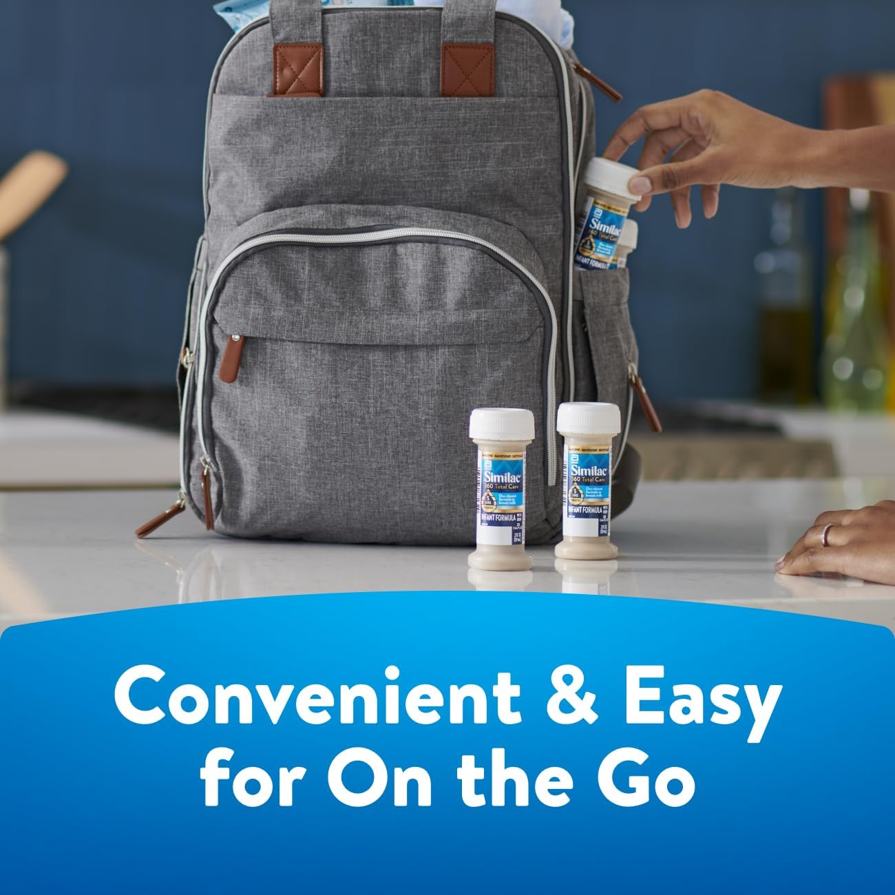 Similac 360 Total Care Formula: 5 HMO Prebiotics, Closest to Breast Milk, Non-GMO, 2 oz Bottle, Ready to Feed.