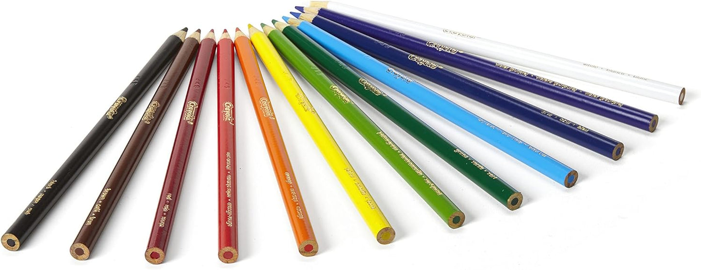 Crayola Colouring Pencils - Assorted Colours (Pack of 12) | A Must-Have for All Kids Arts & Crafts Sets | Ideal for Kids Aged 3+