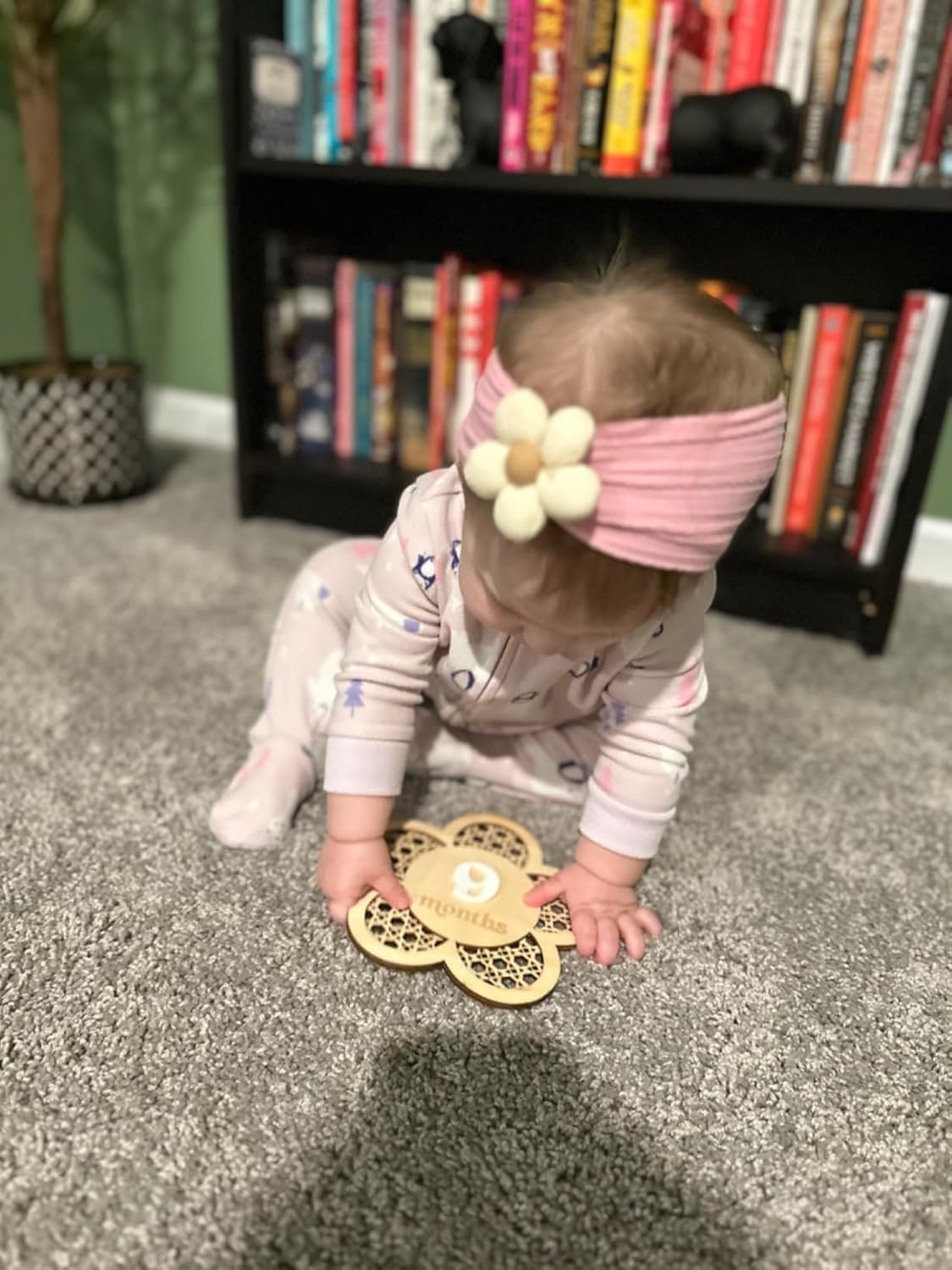 CÉLLOT 5 Pcs Baby Flower Headbands Baby Girls Nylon Headbands Soft Hairbands Hair Accessories for Newborn Infant Toddler Kids