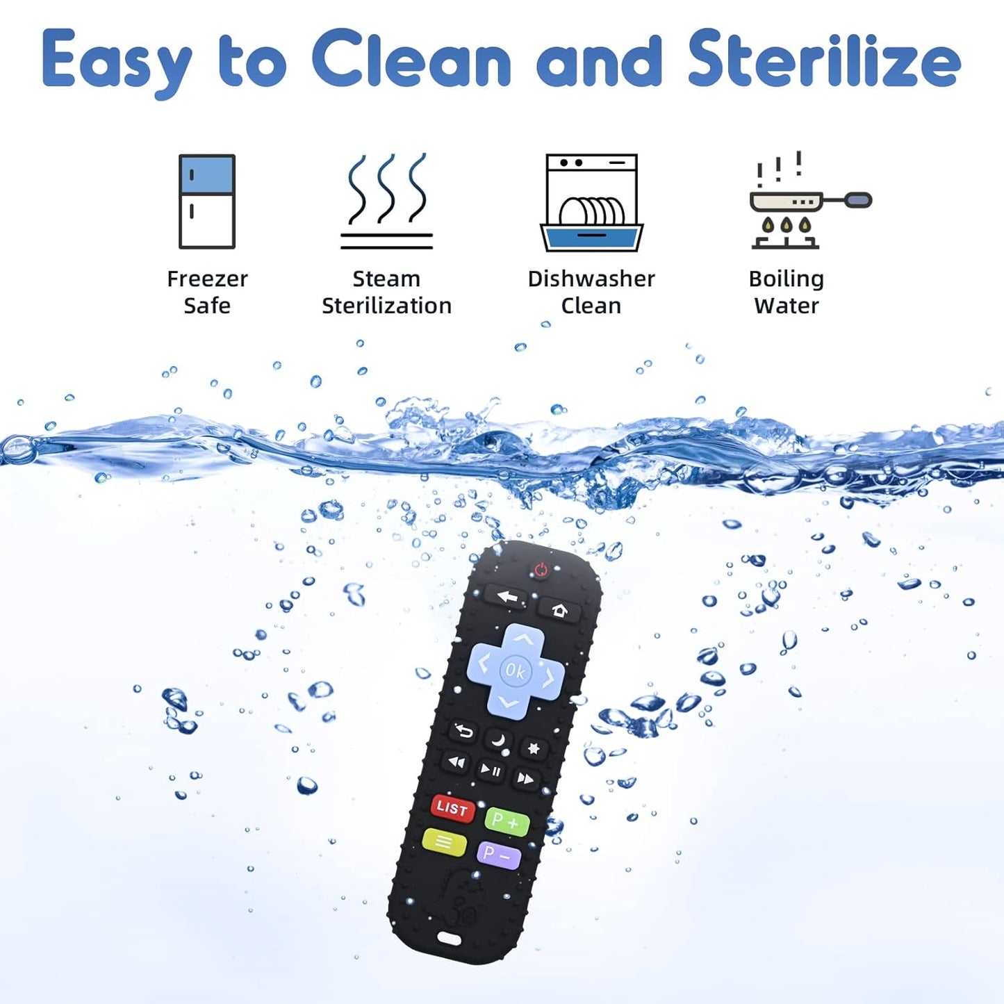 Best Silicone Teething Mitts: Remote-Controlled, Bath-Safe for Babies 3-12 Mos. Essential Toy Kit