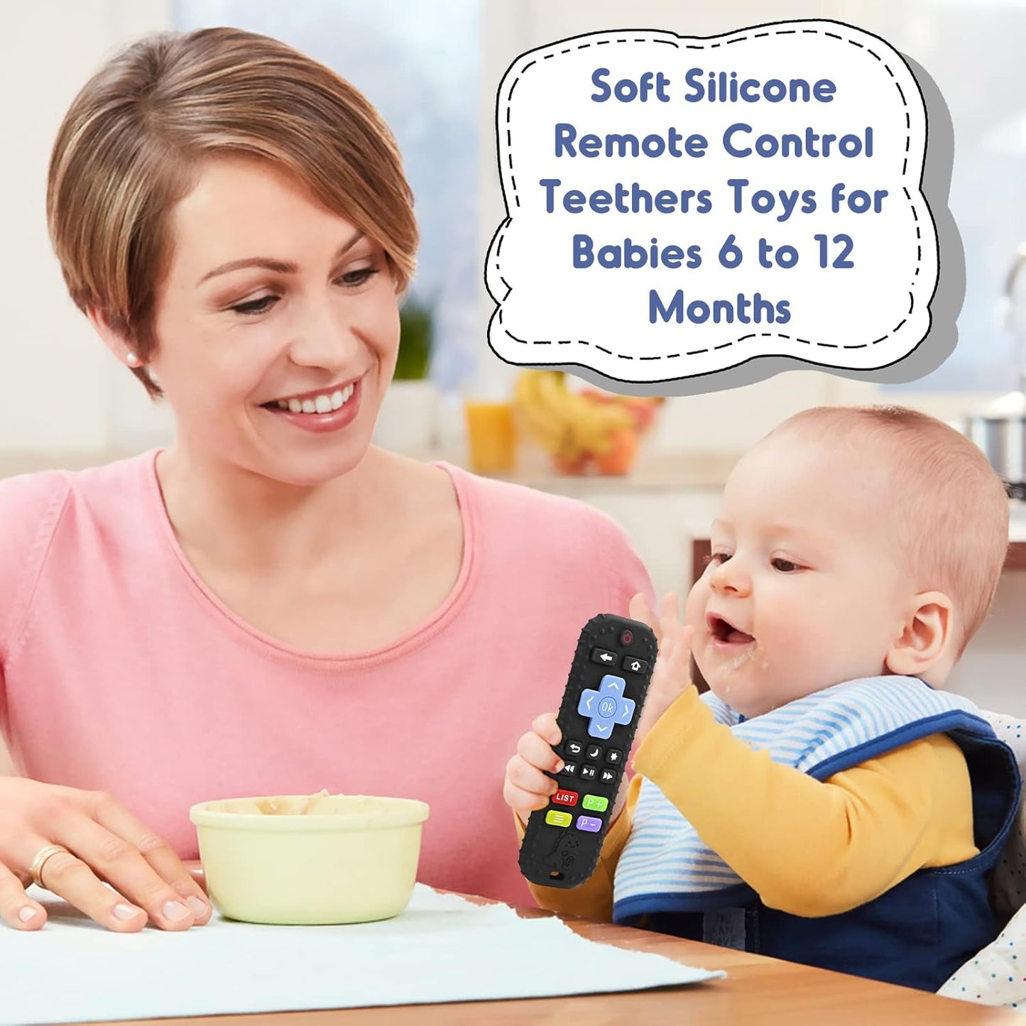 Best Silicone Teething Mitts: Remote-Controlled, Bath-Safe for Babies 3-12 Mos. Essential Toy Kit