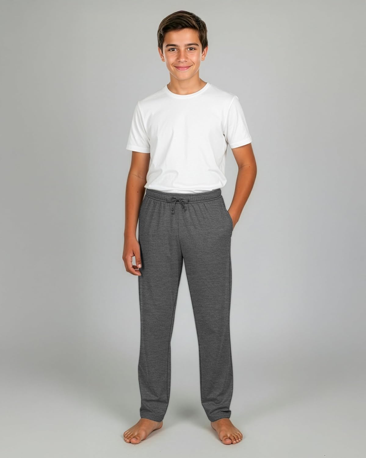 Real Essentials 3 Pack: Boys Cotton Soft Pajama Pants Kids Bottoms Pjs Youth Teen Pijamas Sleep Pyjamas Lounge para Niños