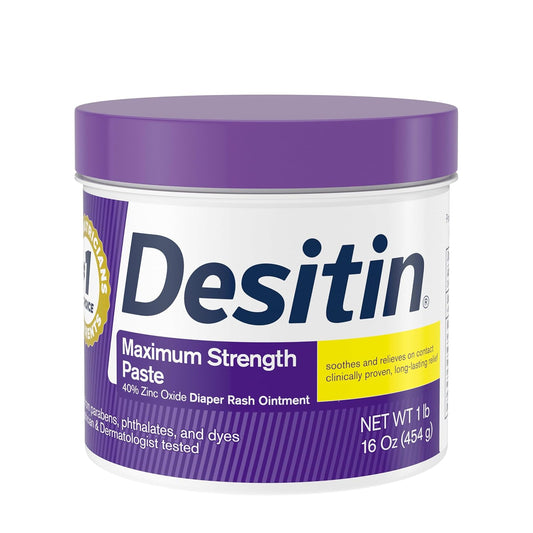 Max Strength Desitin Diaper Rash Cream, Purple, 1 oz (J&J048975) - Trusted Relief for Sensitive Skin