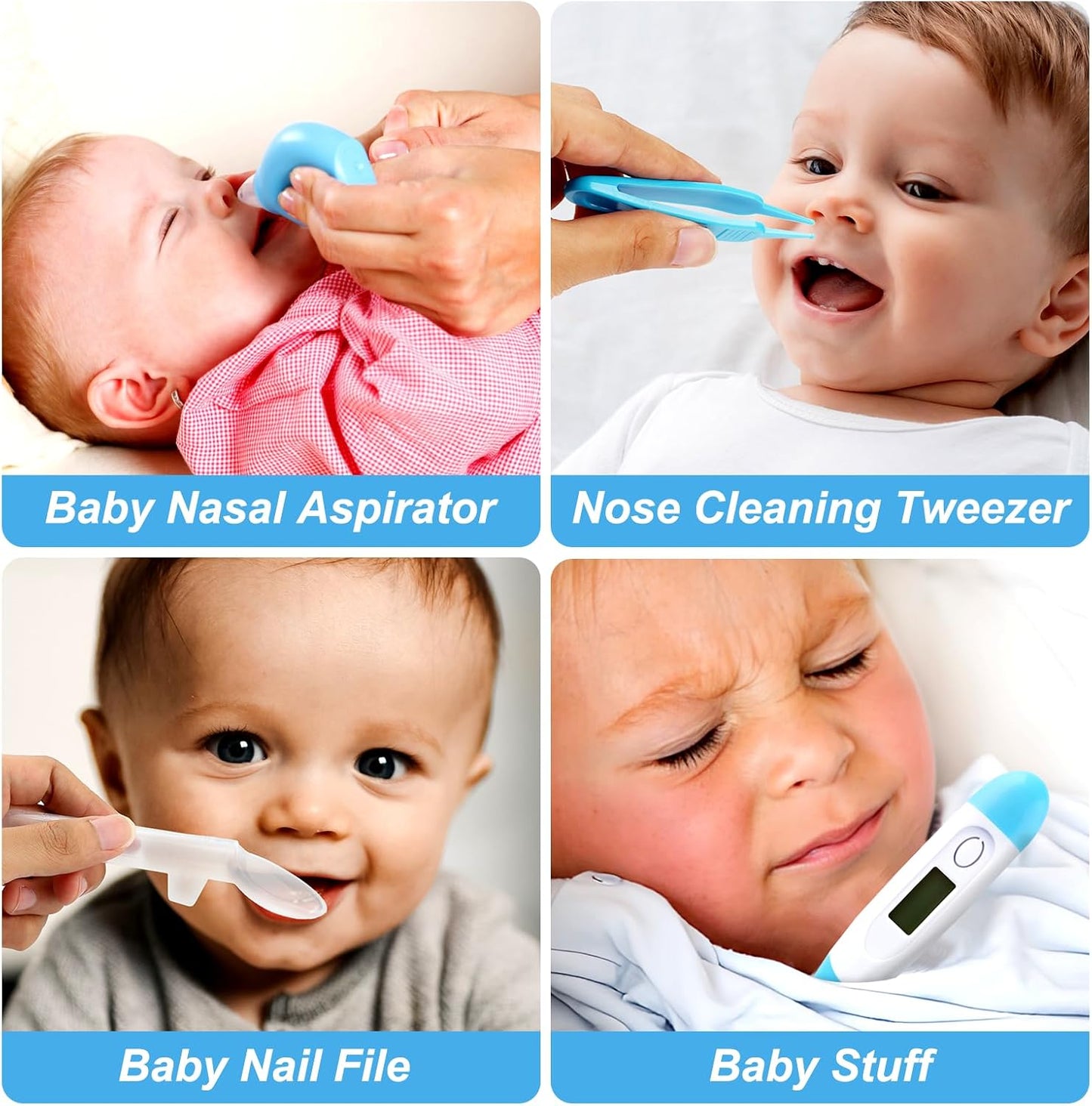 Premium Baby Care Kit: Safety Hairbrush, Trimmer, Nasal Aspirator | Essential Grooming Set for Newborn Girls & Boys