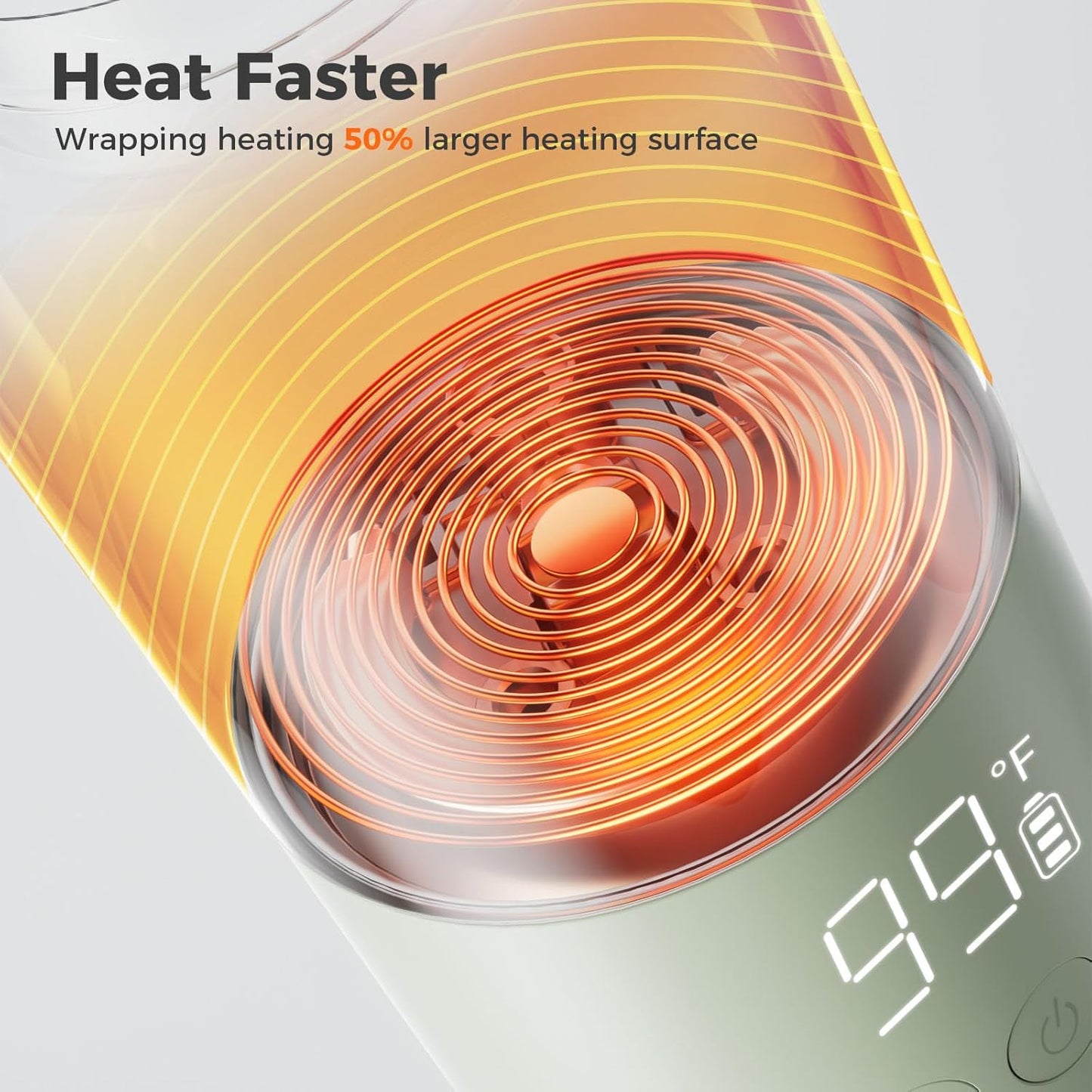 Best Portable Baby Bottle Warmer: Instant Milk Heat, 10 Oz Capacity, Quick Charge, Compatible with Breast Milk, Formula & Baby Vehicle Bottles