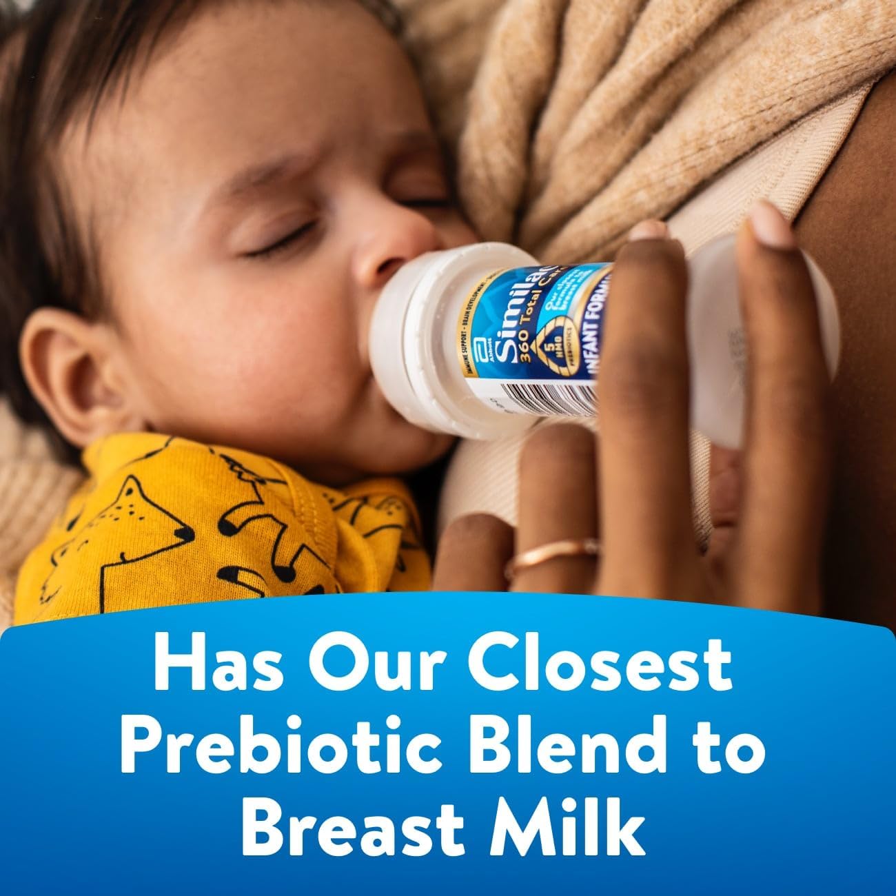 Similac 360 Total Care Formula: 5 HMO Prebiotics, Closest to Breast Milk, Non-GMO, 2 oz Bottle, Ready to Feed.