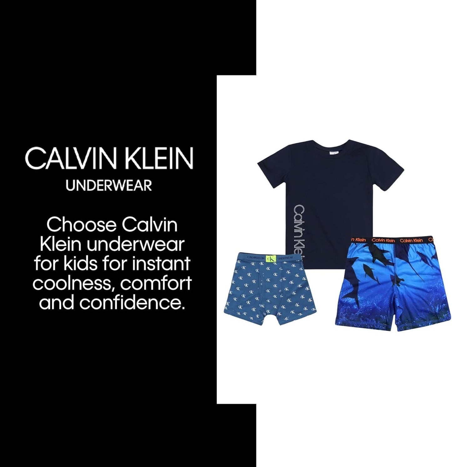 Calvin Klein Boys' Two Piece Sleepwear Top and Bottom Pajama Set