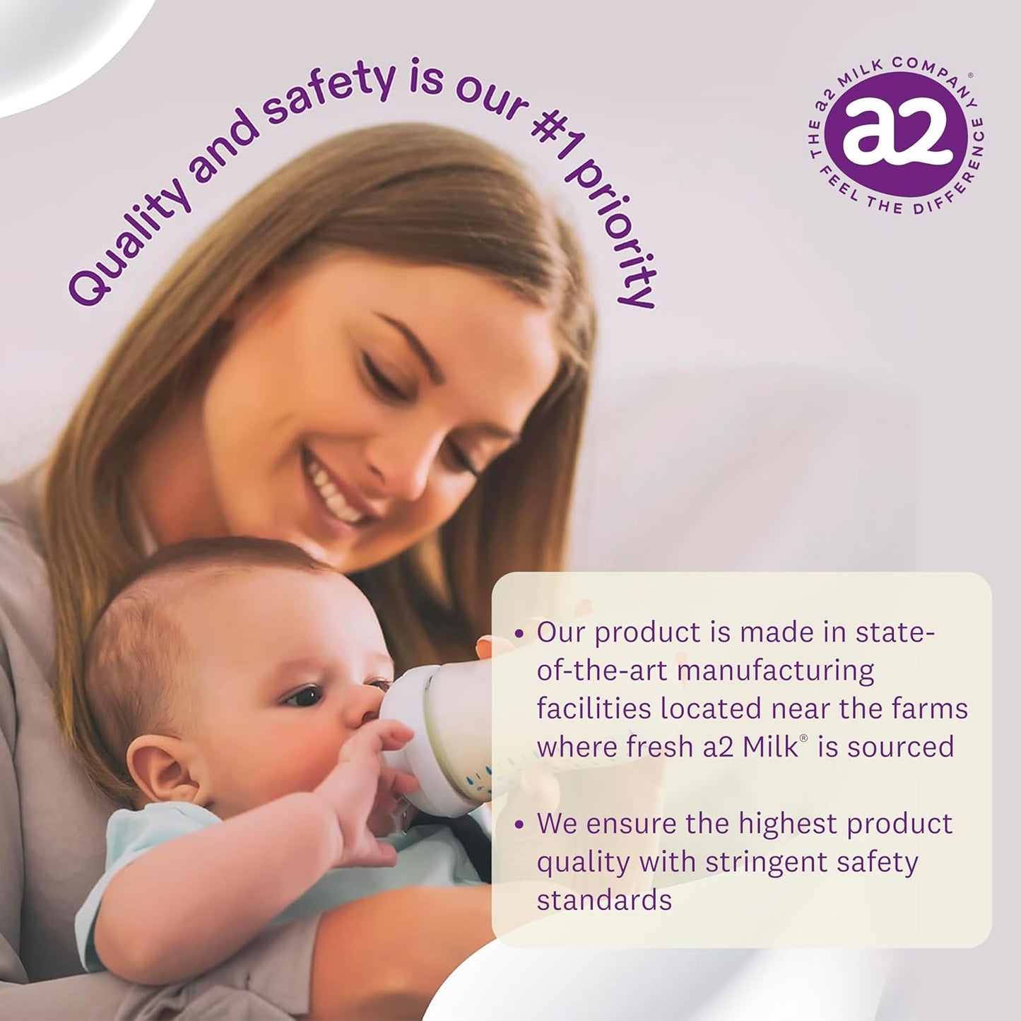 A2 Platinum® Infant Formula for Babies 0-12 Months, Natural Milk-Based Powder with Iron. Nutritionally complete, pure A2 milk - 14.1 oz can.