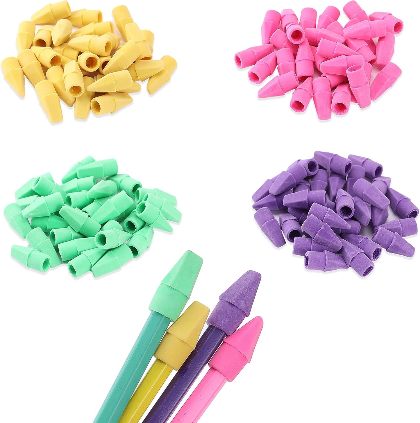 Mr. Pen Erasers for Pencils, 120 Pack, Pencil Top Erasers, Eraser Caps, Cap Tops, Topper Erasers. Ereaser