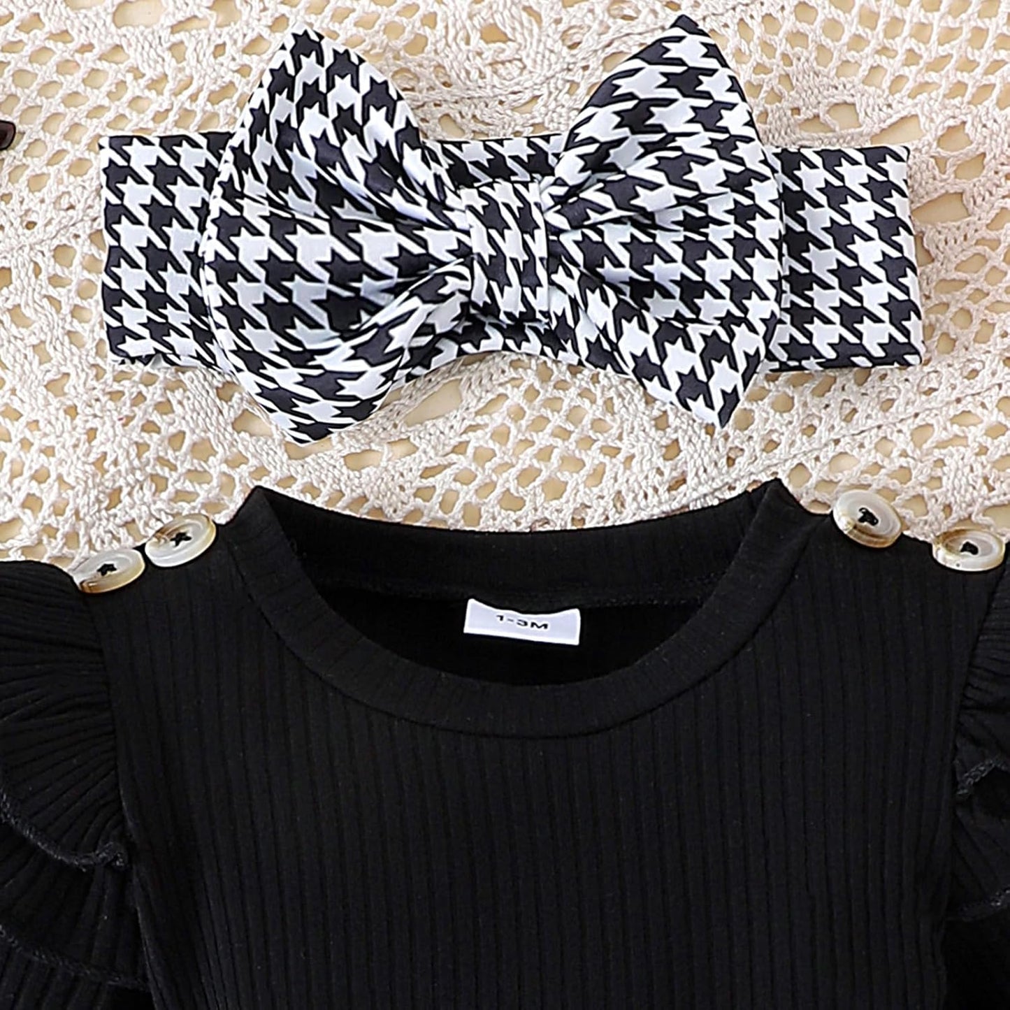 Giraropa Baby Girl Fall Winter Clothes Long Sleeve Romper Dress + Socks + Headband Newborn Infant Cute Casual Outfits