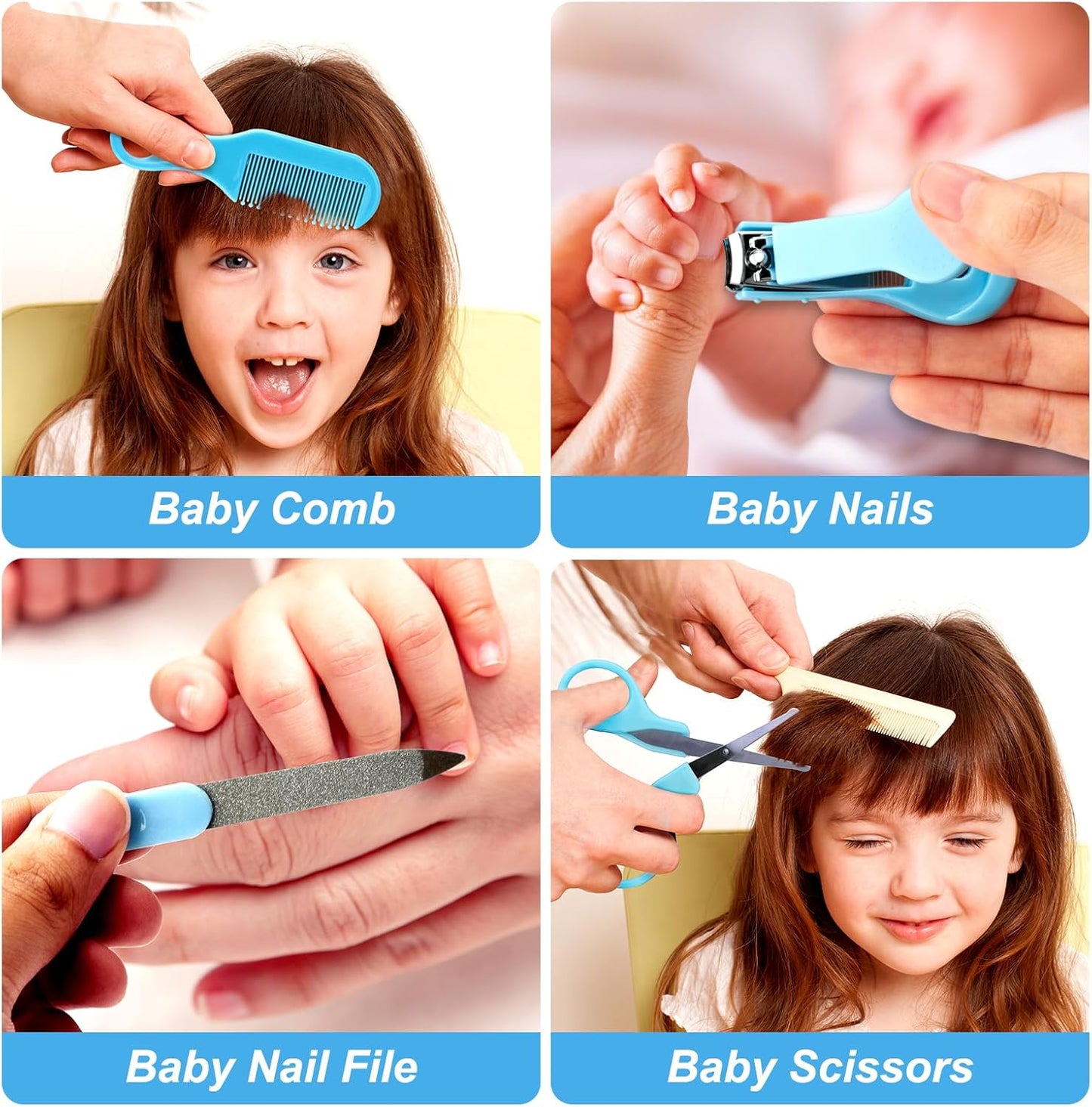 Premium Baby Care Kit: Safety Hairbrush, Trimmer, Nasal Aspirator | Essential Grooming Set for Newborn Girls & Boys