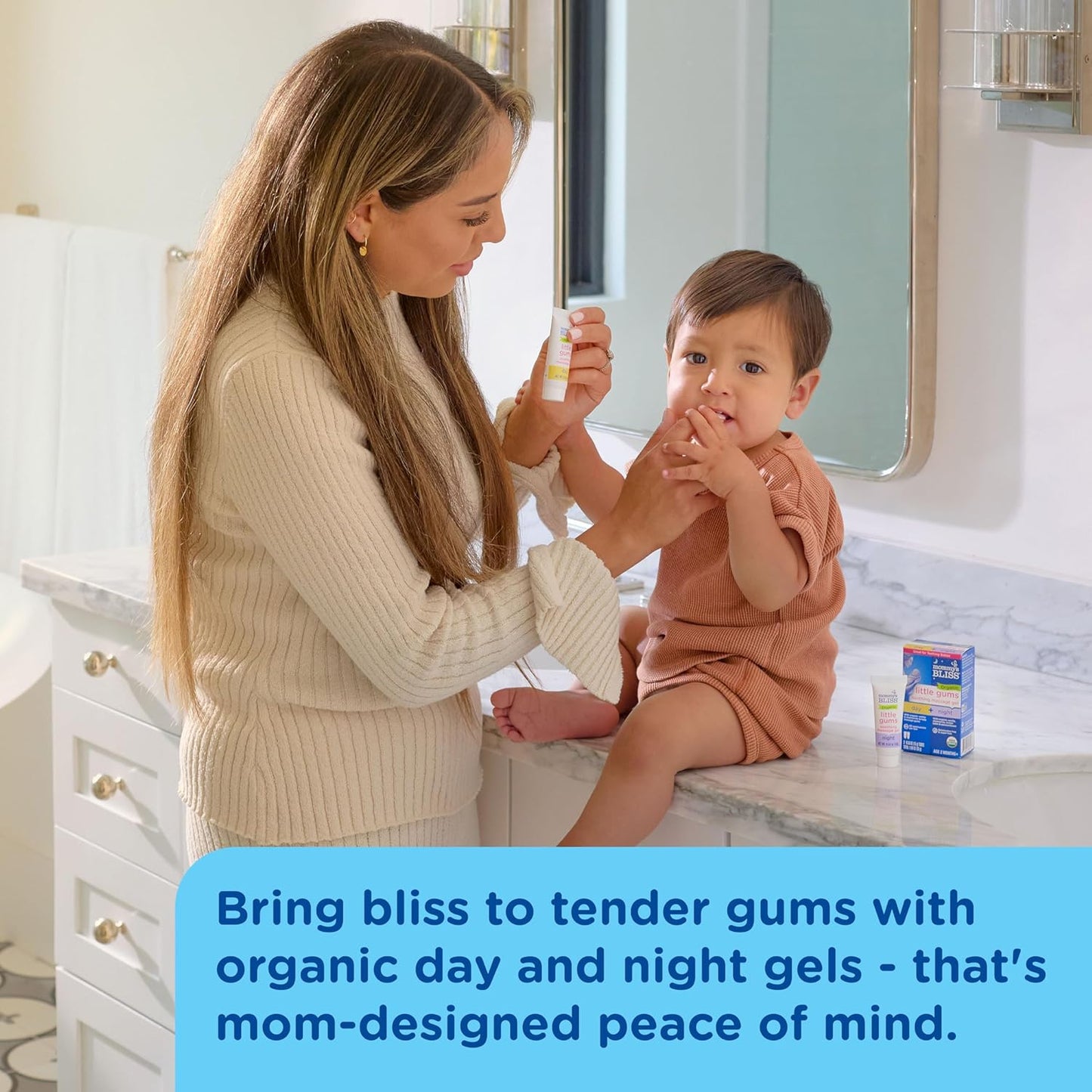 Organic Mommy's Bliss Gentle Teething Gel, Day & Night Relief, 0.53 oz x 2