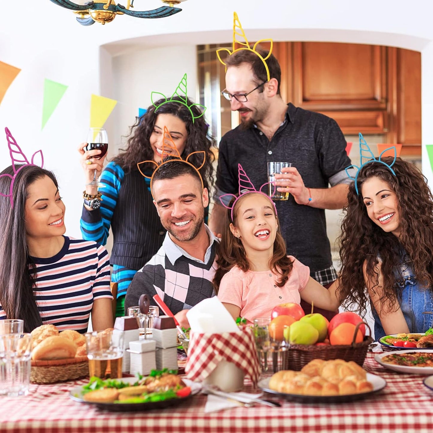 Unicorn Horn Headbands: 24 Plastic Diadems for Kids' Birthday Parties, Accessory Sets for Girls & Boys, Perfect Gift for Toddlers & Teens