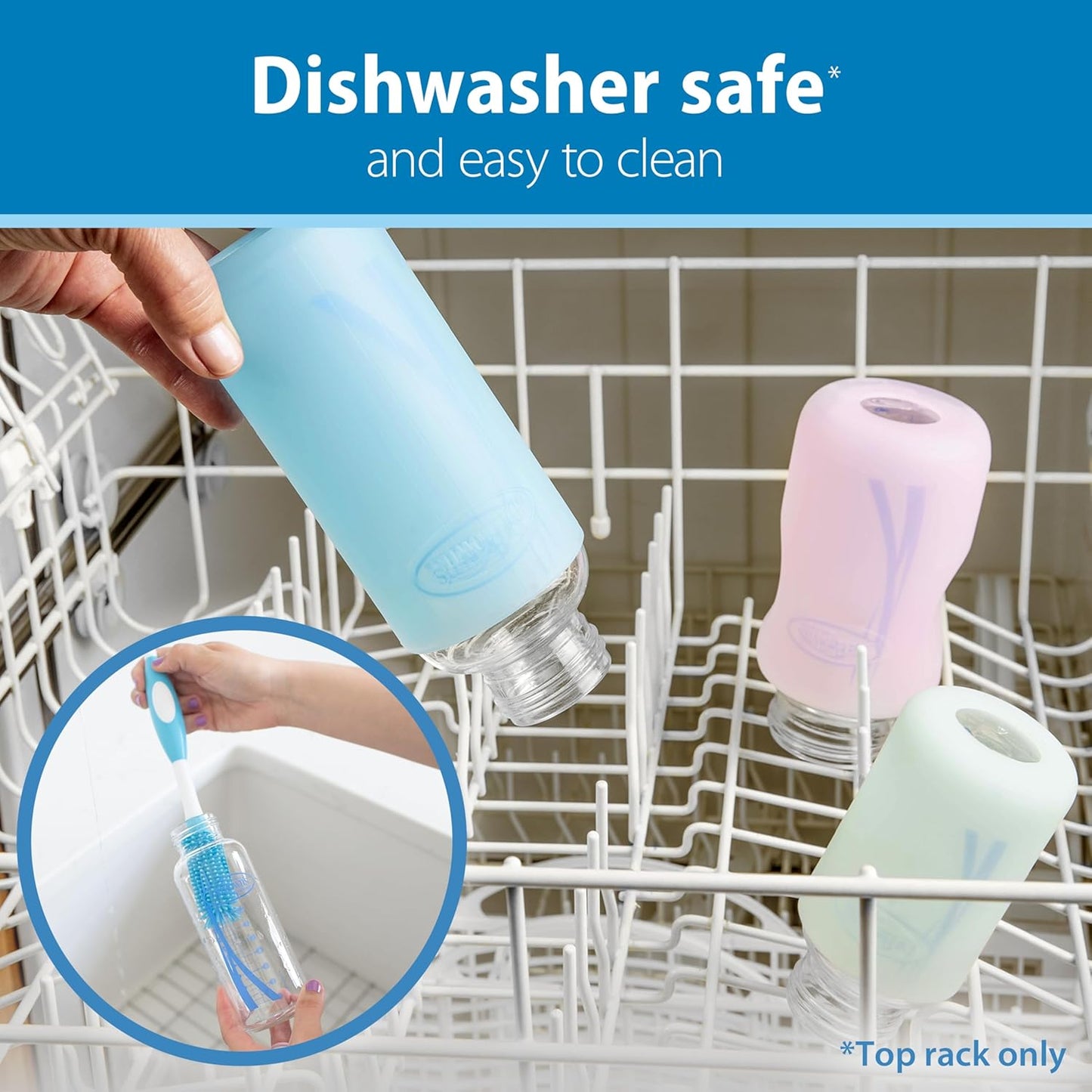 Best Anti-Colic Glass Baby Bottle: Dr. Brown's Options+ Narrow 8 Oz, Slow Flow Level 1, 4-Pack (0+ Months)