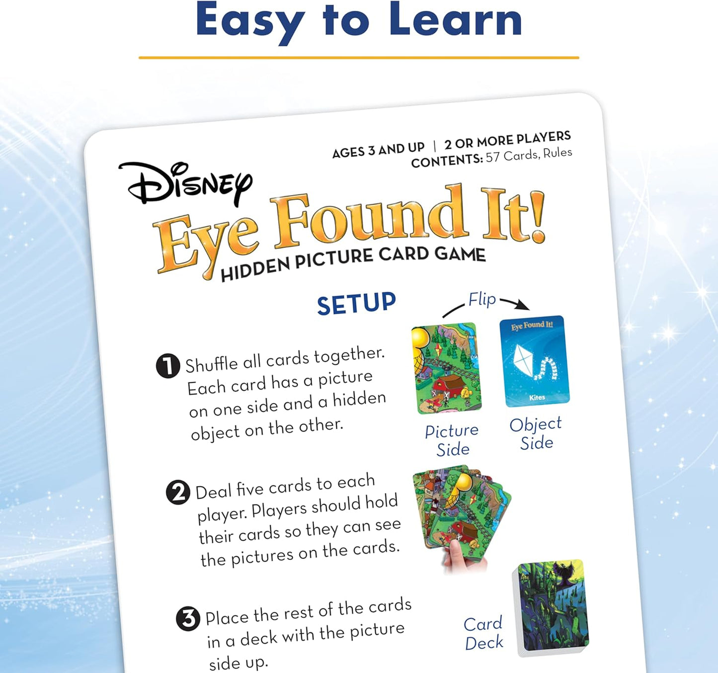 World of Disney Eye Found It! Card Game – Engaging Disney Journey for Skill Development; Perfect Sock Stuffer for Ages 3-5