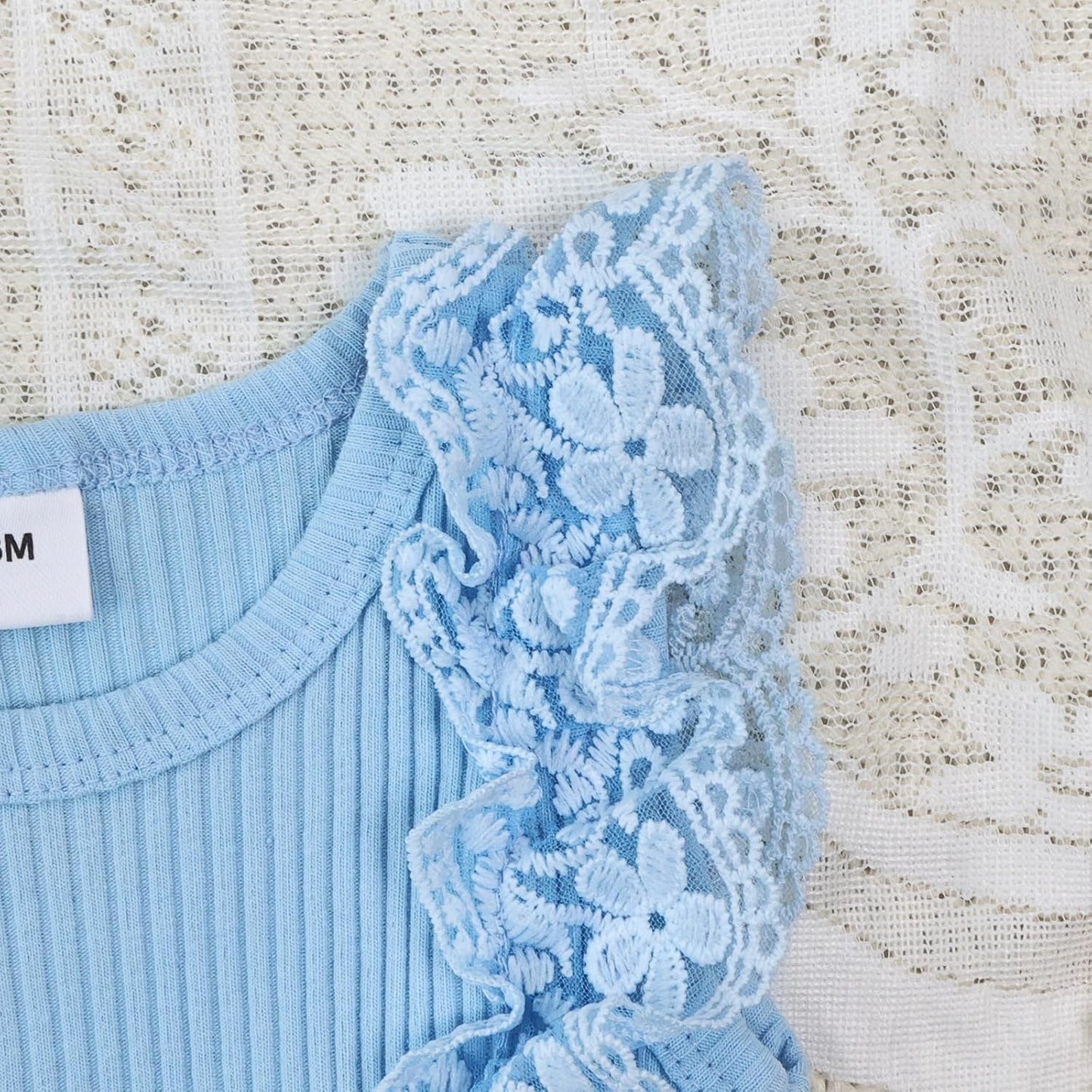 Newborn Girl's Baby Clothes: Elegant Sleeveless Lace Dress with Ruffles & Headband, Sizes 0-12 Months