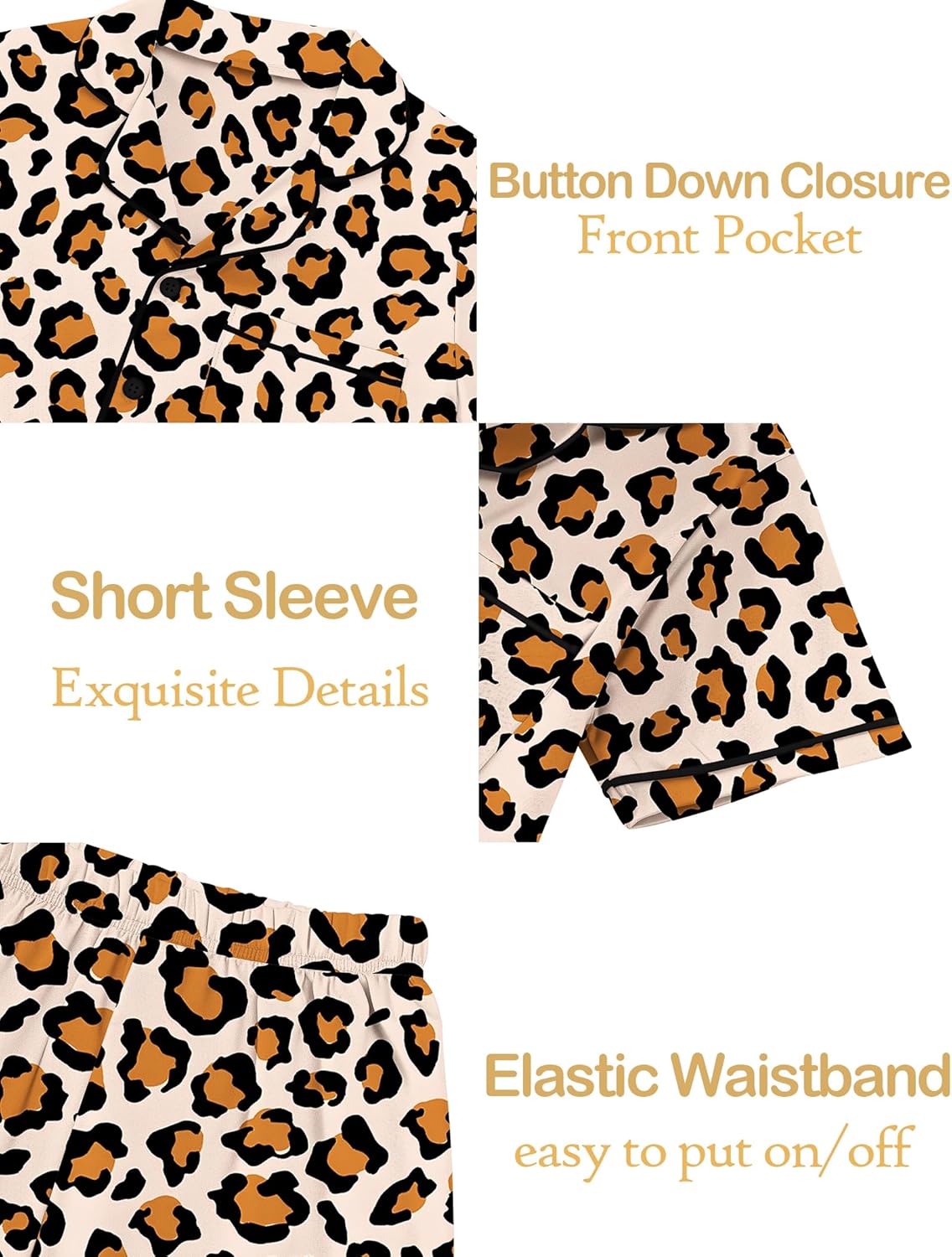 Mikrdoo Silk Pajamas for Girls 2-Piece: Short Sleeve Tops and Pants Satin PJs Fashion Sleepwear for Kids 3-14 Years